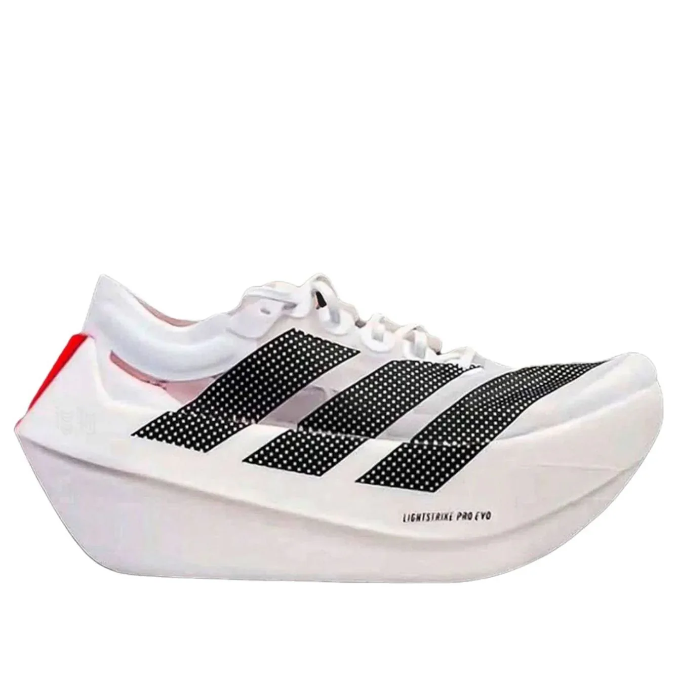 Кроссовки Adidas Adizero Prime X EVO 'Cloud White Core Black Lucid Red' — фото 2