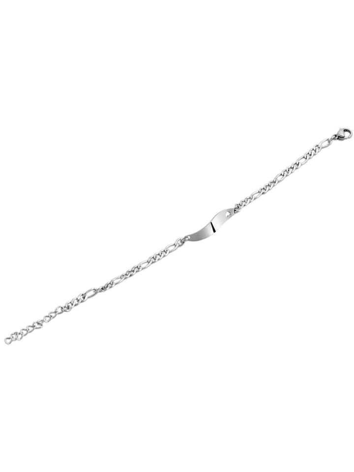 

Adeliás Женский браслет из нержавеющей стали, 18 см, серебристый