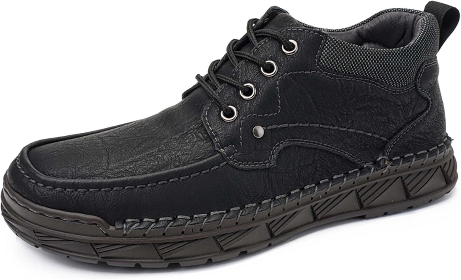 

Мужские повседневные лоферы большого размера, модные туфли на шнуровке для работы и офиса, прогулочные, с противоскользящей подошвой, легкие оксфорды, формальная и повседневная спортивная обувь Generic, черный