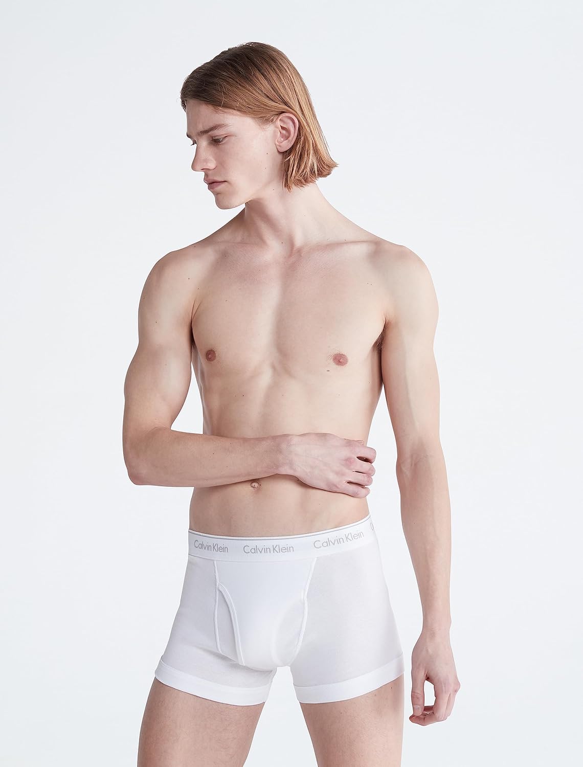 Calvin Klein мужские хлопковые классические трусы-боксеры, 3 шт., 3 White — фото 2