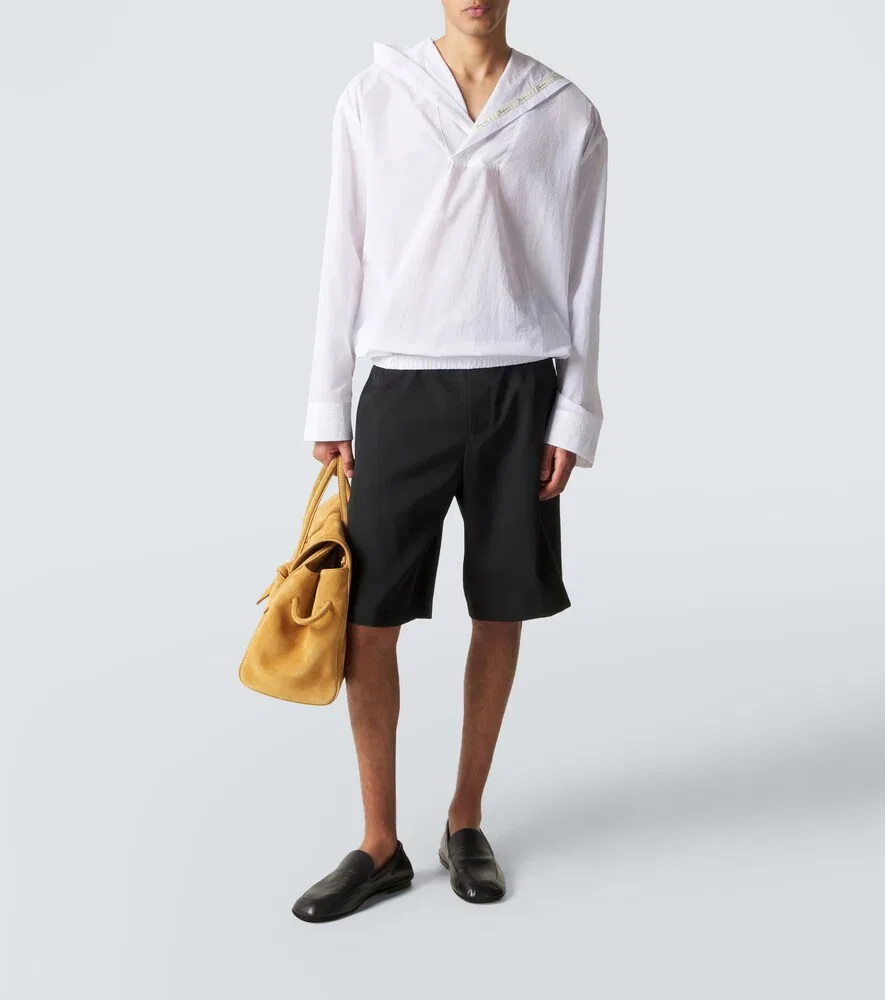 Рубашка Haut Marin из смесовой хлопковой ткани Jacquemus, белый — фото 2