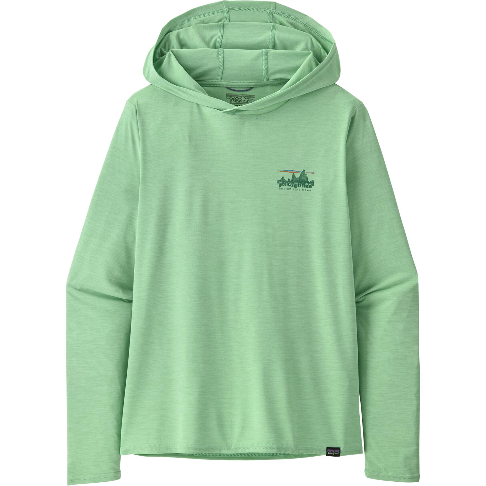 Женская толстовка Capilene Cool Daily с графическим принтом Patagonia, 73 Skyline/Rinsed Green X Dye — фото 2