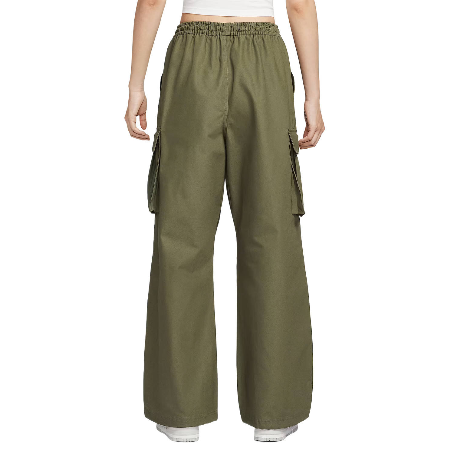 Спортивные штаны женские Mid Rise Oversized Woven Cargo Nike, зеленый — фото 3