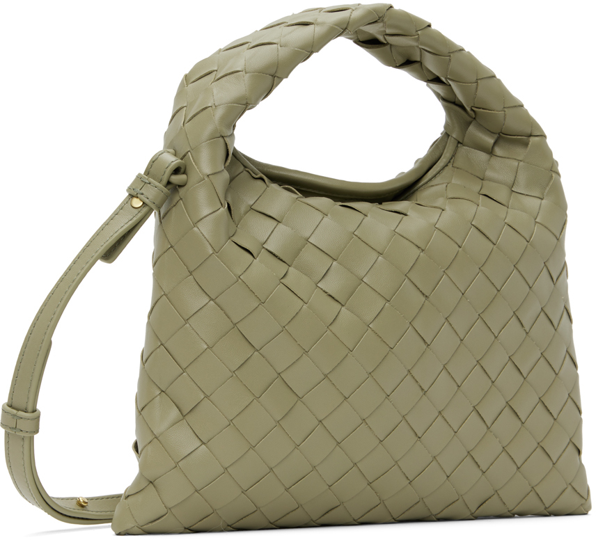 Зеленый мини-сумка для хмеля Bottega Veneta, Travertine — фото 3