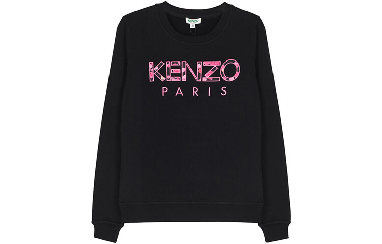 

Толстовка женская Kenzo Letter Logo, черный / розовый