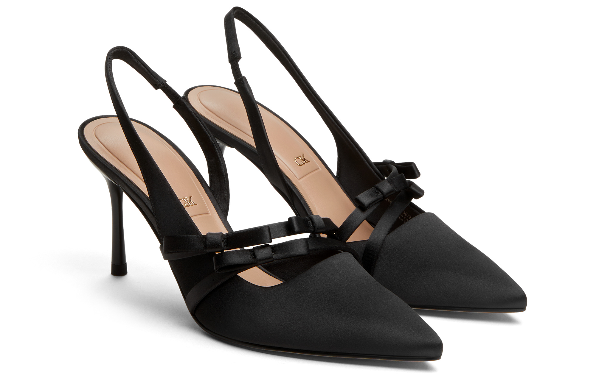 CHARLES&KEITH Маленькие сандалии CK One на ремешке 8 см женские - ЧЁРНЫЕ ТЕКСТУРИРОВАННЫЕ Чёрные текстурированные, цвет BLACK TEXTURED Black Textured — фото 3