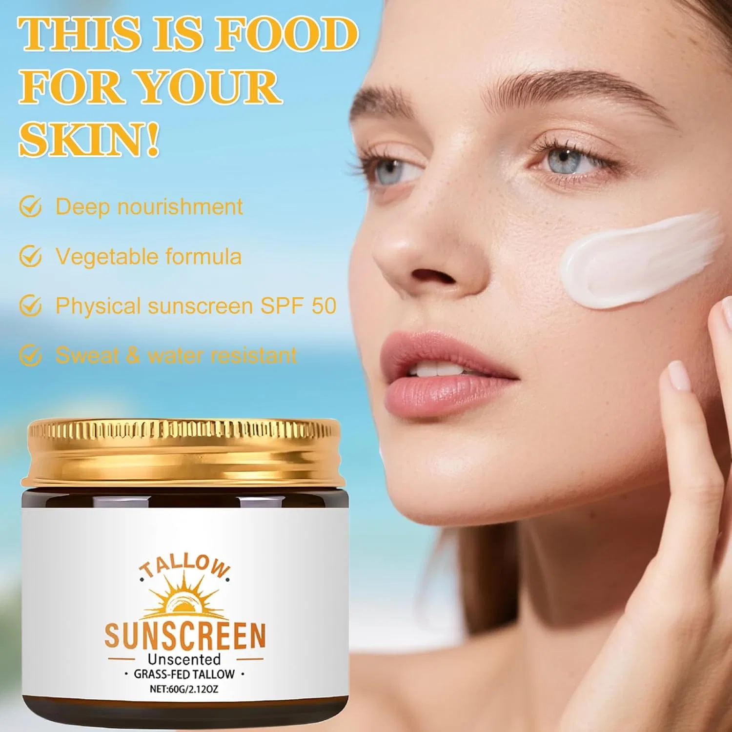 Солнцезащитный крем с говяжьим жиром SPF 50 Muiefe — фото 2