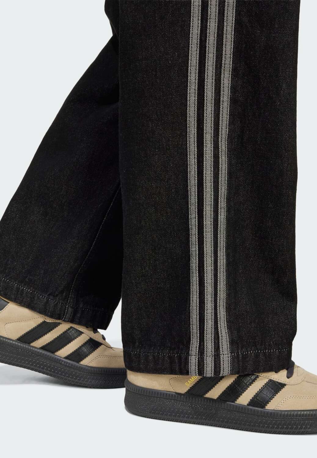 Adidas Originals Широкие джинсы 'Firebird' в черном дениме — фото 4