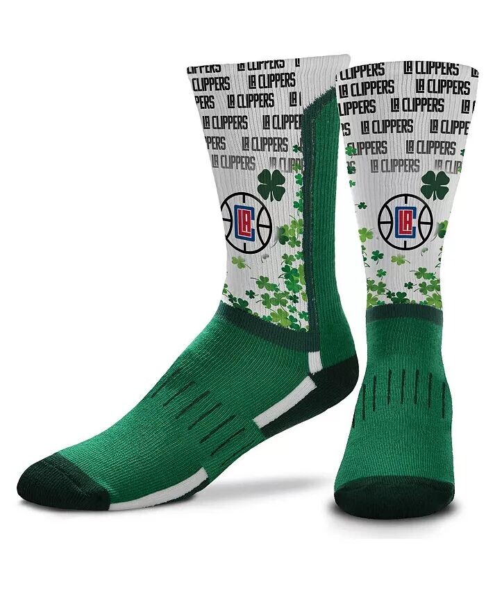 

Мужские носки LA Clippers Four Leaf с V-образным вырезом для дня Святого Патрика For Bare Feet, зеленый