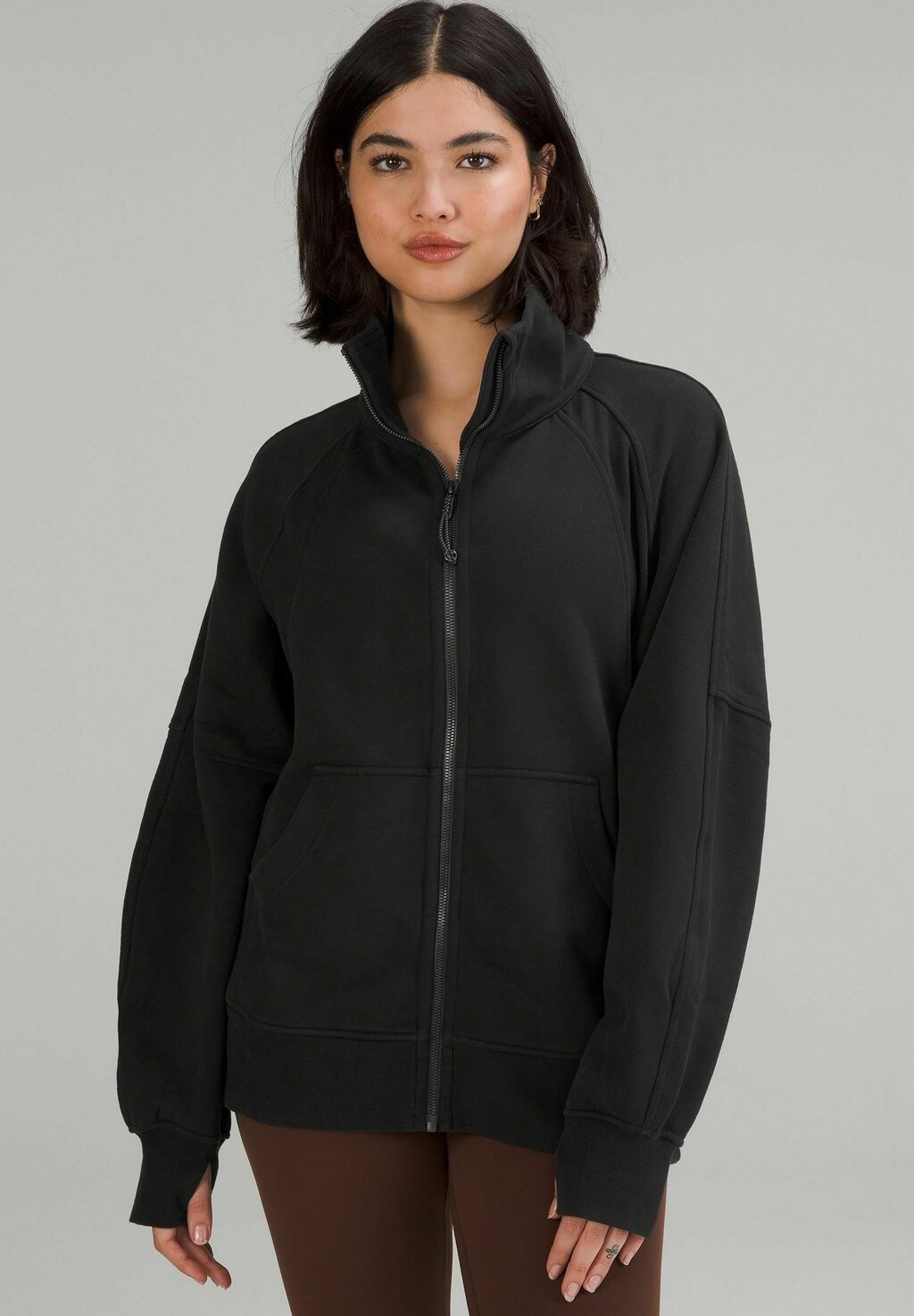 

Толстовка на молнии Oversized Funnel Neck Full-Zip lululemon, черный