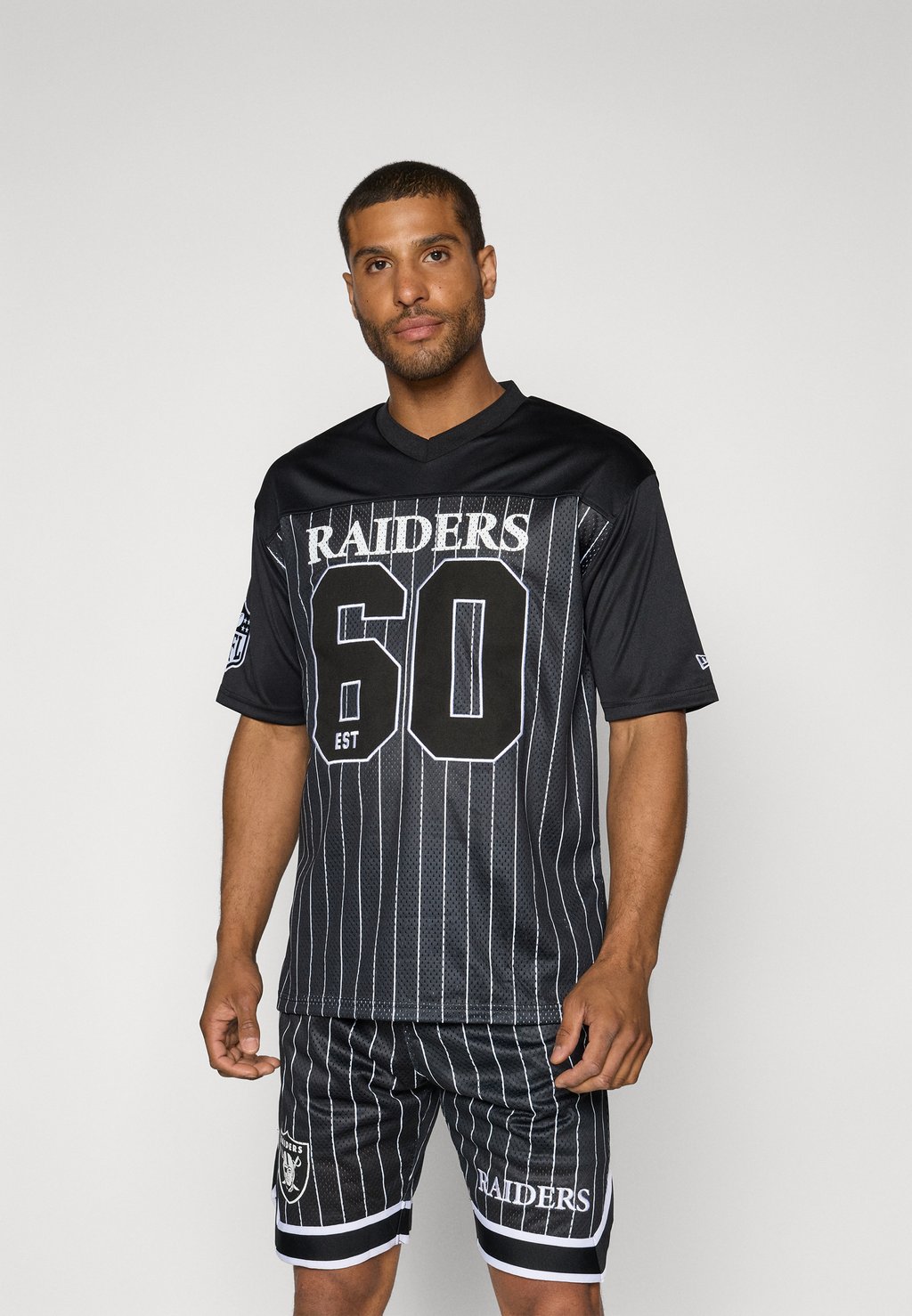 

Футболка с принтом NFL LAS VEGAS RAIDERS PINSTRIPE - Club wear New Era, черный