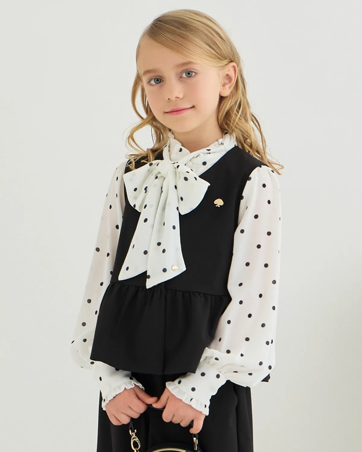Детская блузка с бантом kate spade new york kids белая