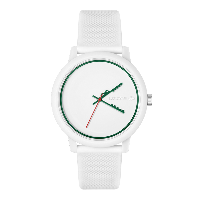 

LACOSTE Часы 12.12 Collection Wrist Watch Quartz Movement Silicone Strap White Dial Unisex, White