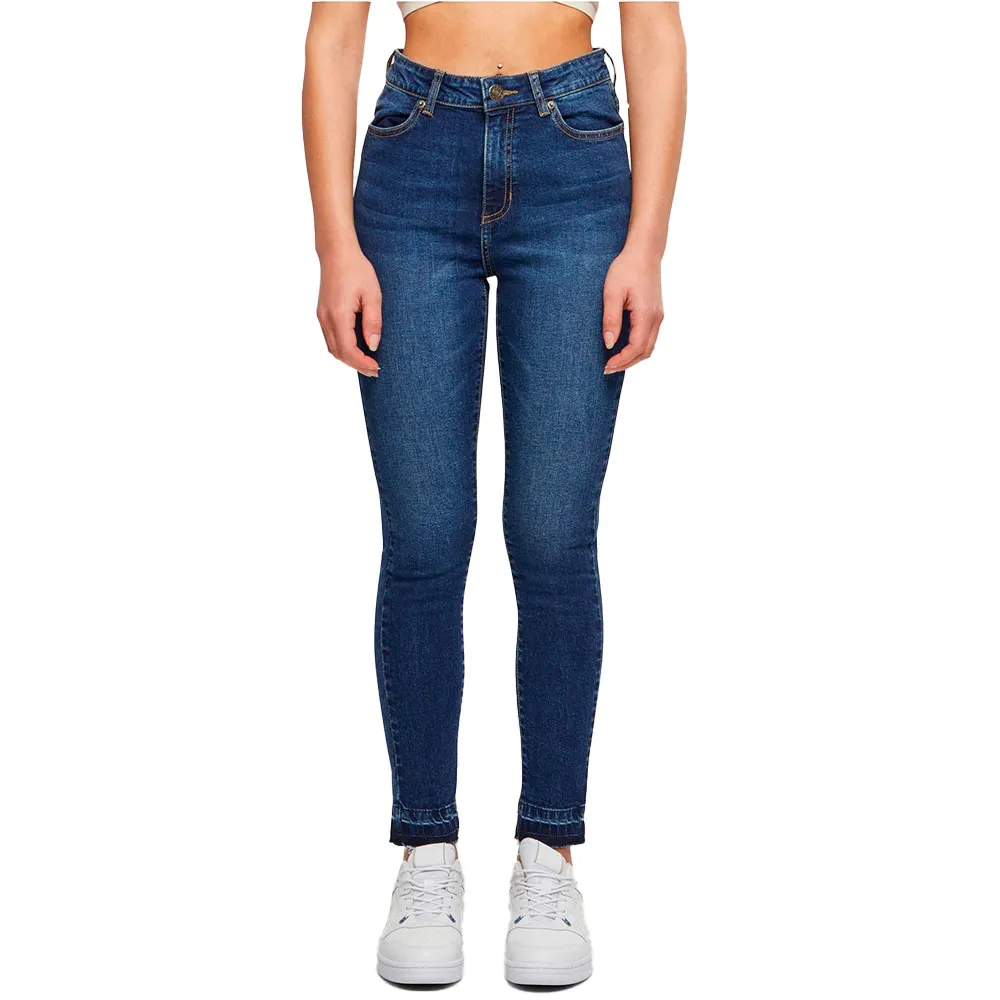 

Джинсы Urban Classics Skinny Open Hem high waist, синий