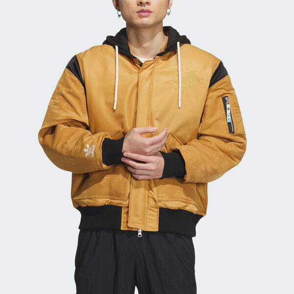 Куртка оригиналы x feifei ruan padded ma куртка азиатские размеры Adidas, коричневый — фото 3
