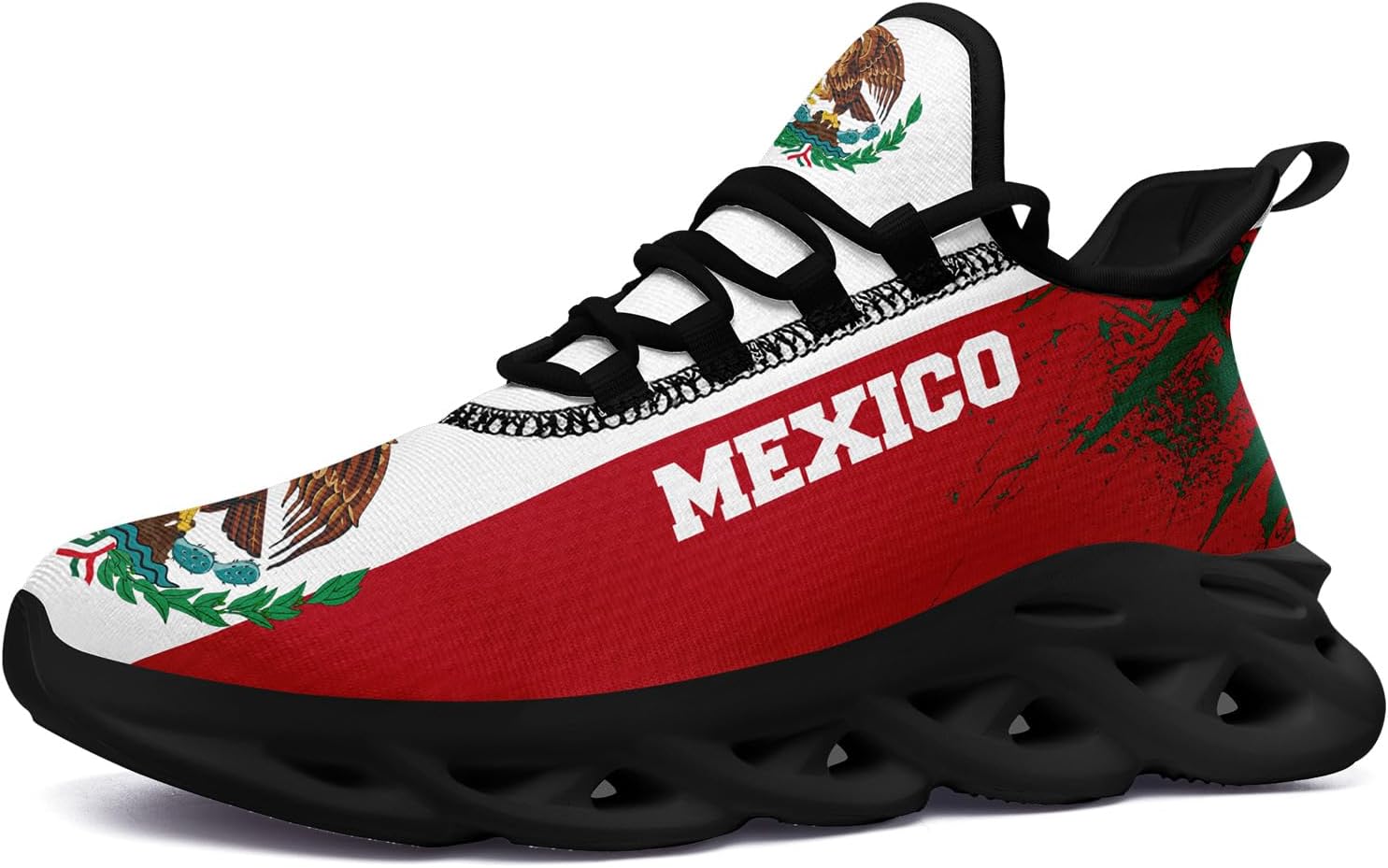 

Модные кроссовки с флагом Мексики для мужчин и женщин, сетчатые, легкие, дышащие, стильные спортивные кроссовки Awsole, белый/черный/красный/зеленый