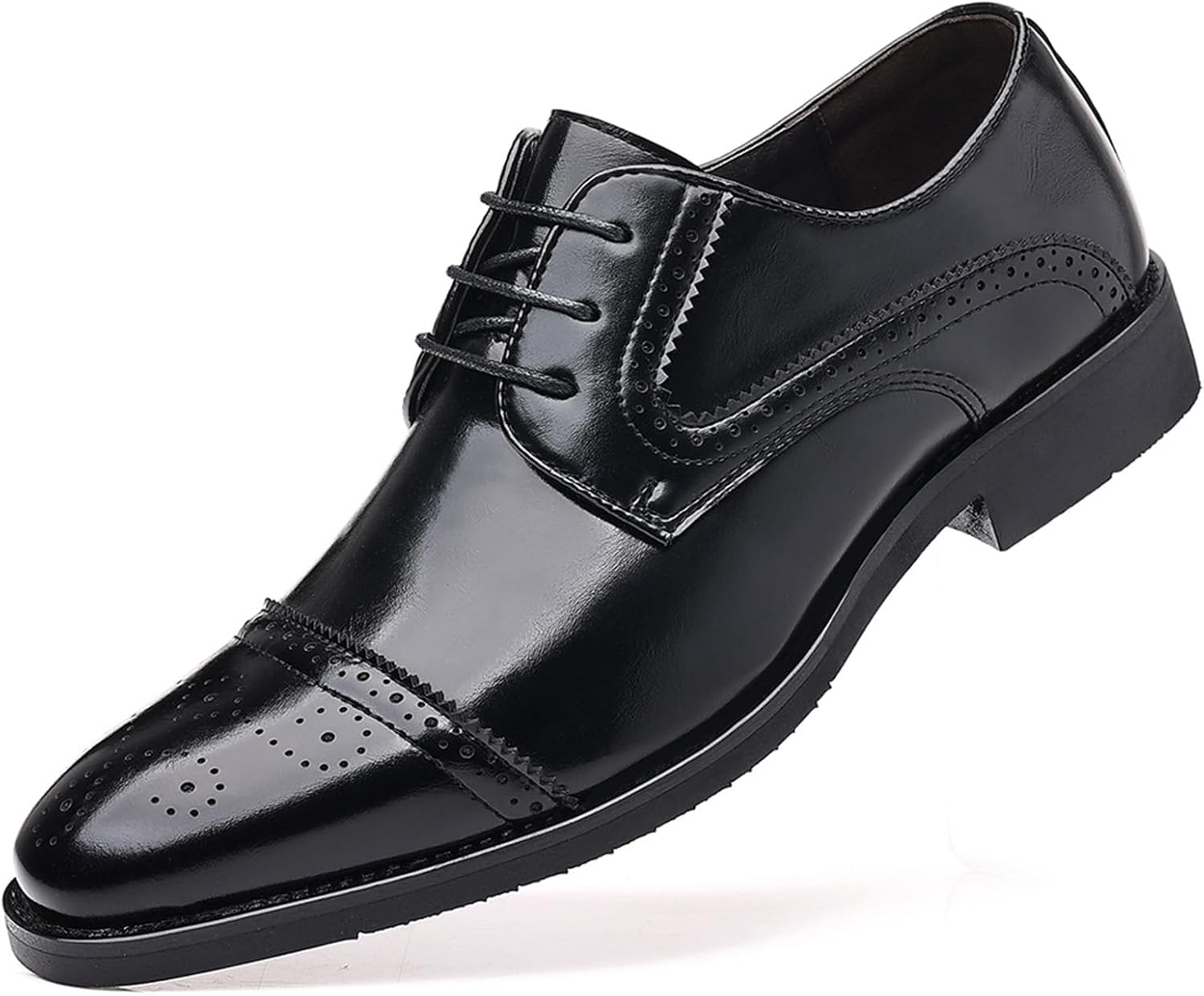 

Мужские туфли KYOESCAI на шнуровке, классические дерби с броуговой отделкой, формальные деловые комфортные оксфорды, черный