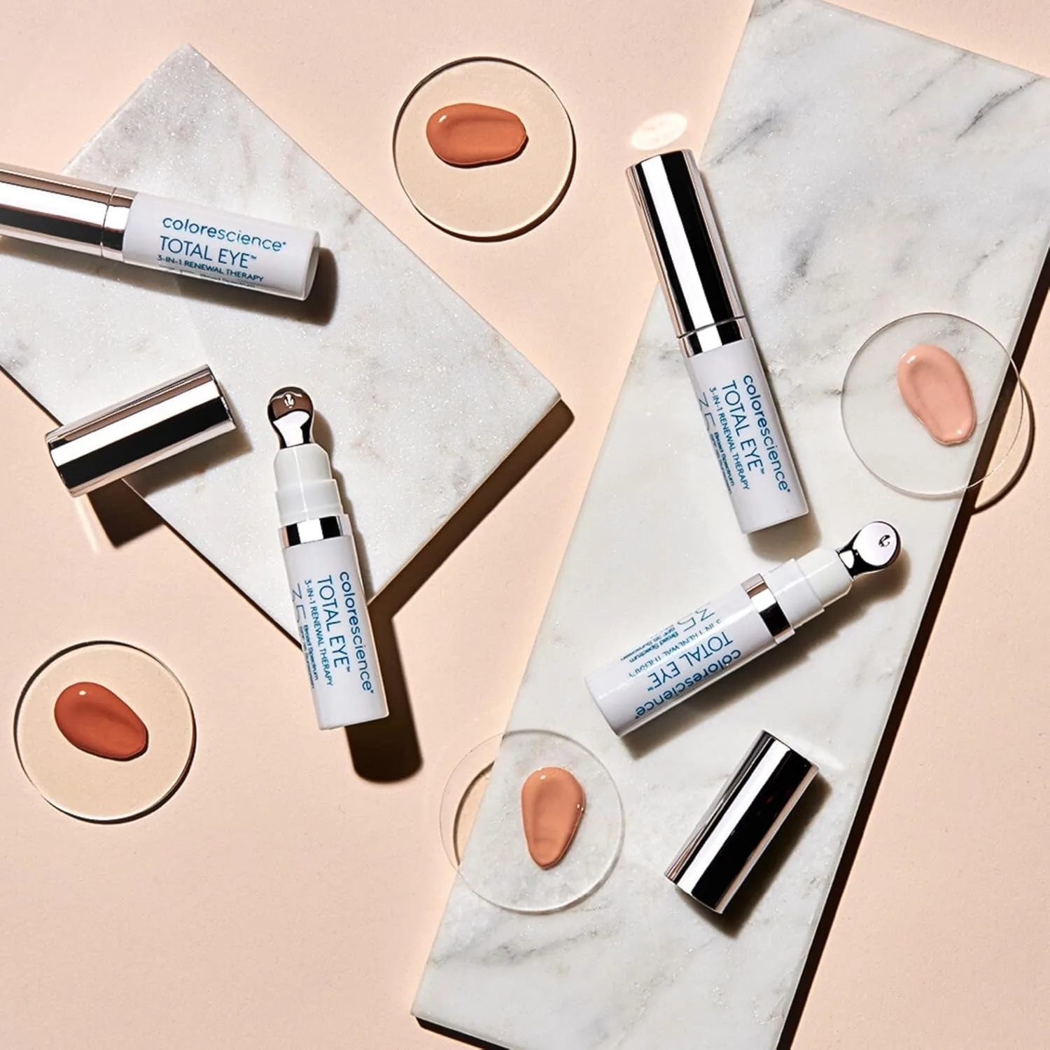 Colorescience Total Eye 3-in-1 Renewal Therapy SPF 35, защита от широкого спектра UVA/UVB-лучей, клинически доказанная коррекция цвета и осветление, охлаждающий аппликатор для уменьшения отечности. 1 штука (1 шт.), Fair — фото 4