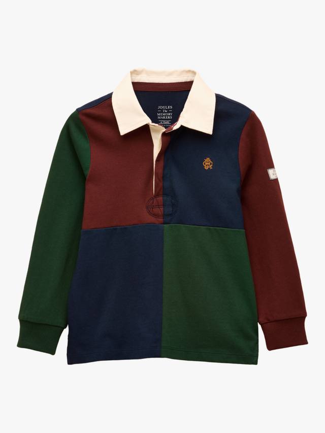 

Детская регбийка с длинным рукавом из хлопка Harlequin Joules, Multi