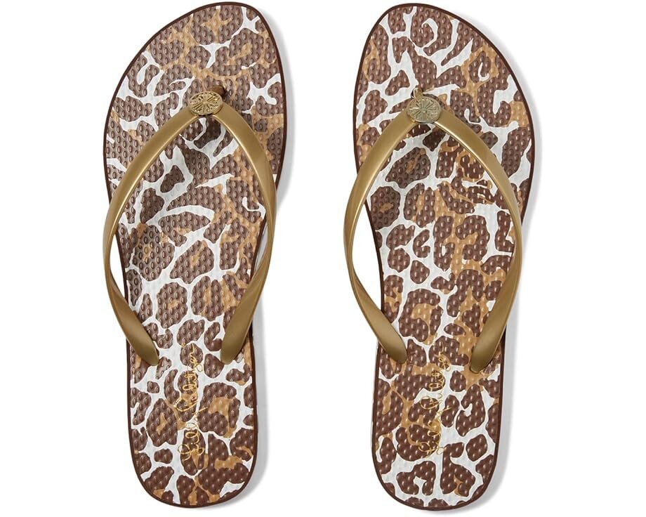 

Сандалии Lilly Pulitzer Pool Flip-Flop, цвет Chocolate My Favorite Spot Shoe