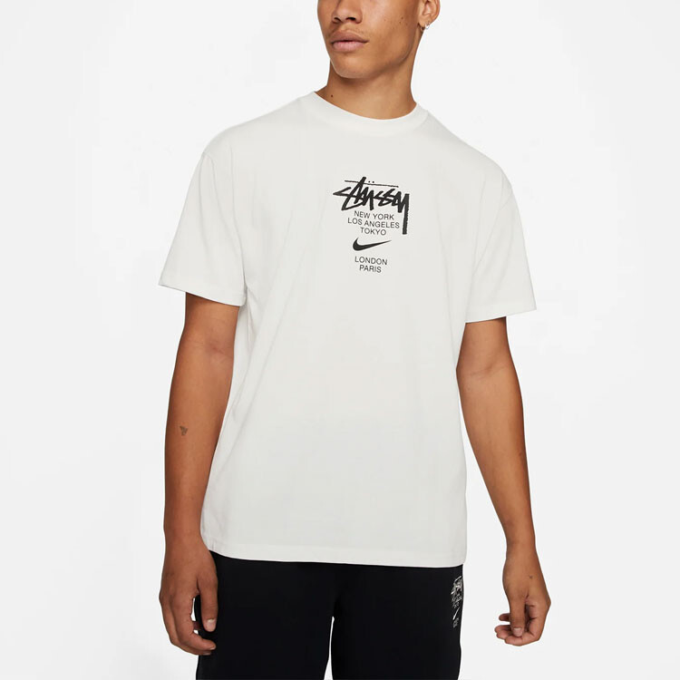 Stussy X Stussy Футболка мужская белая Nike, белый — фото 3