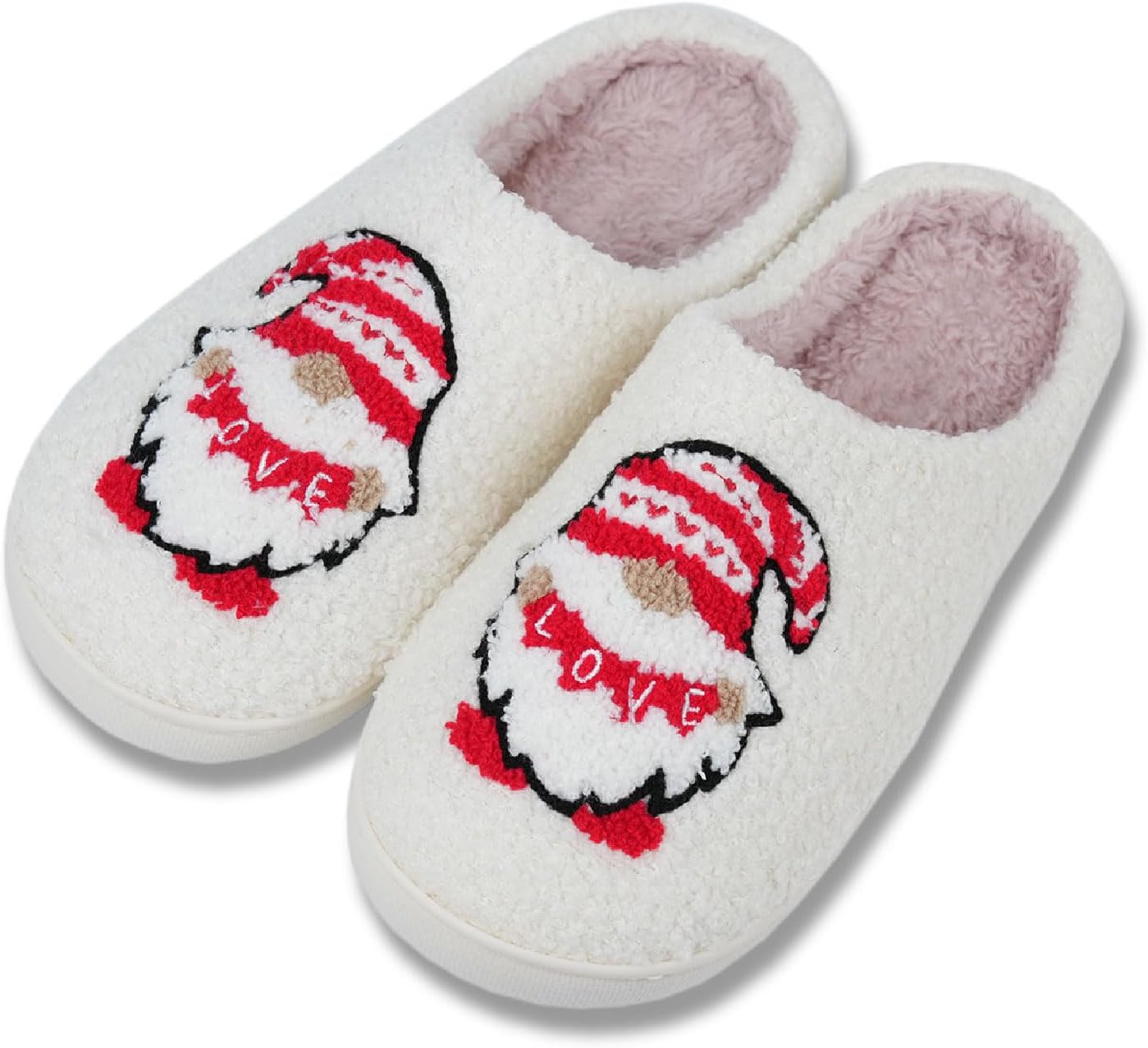 

Рождественские тапочки Titype, милые праздничные тапочки, теплые домашние тапочки для женщин и мужчин, пушистые тапочки для улицы и дома, тапочки для спальни, домашняя обувь для дам, Valentine Gnome a