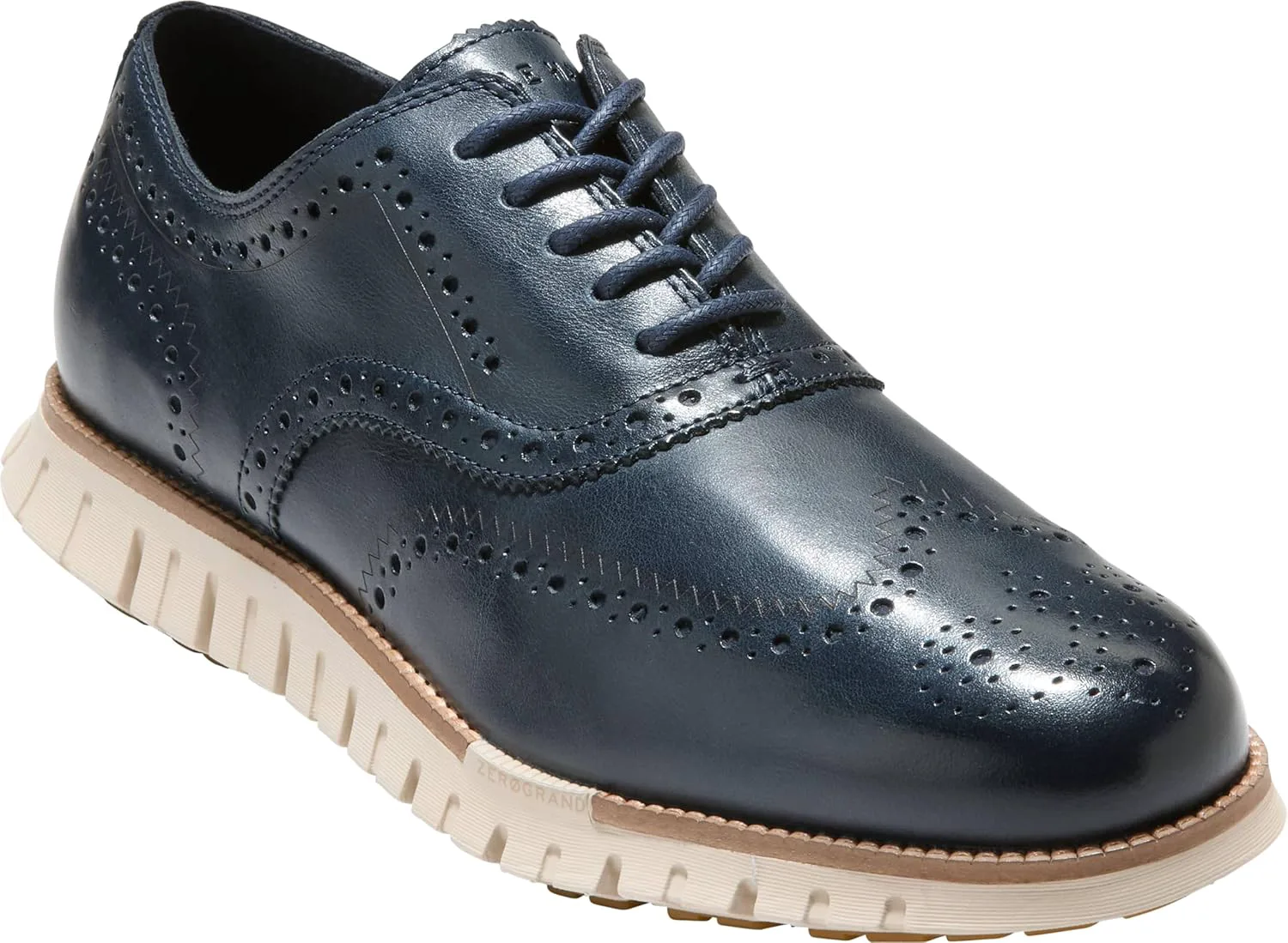 Мужские оксфорды Cole Haan Zerogrand Remastered с крыльями, темно-синий/слоновая кость — фото 4