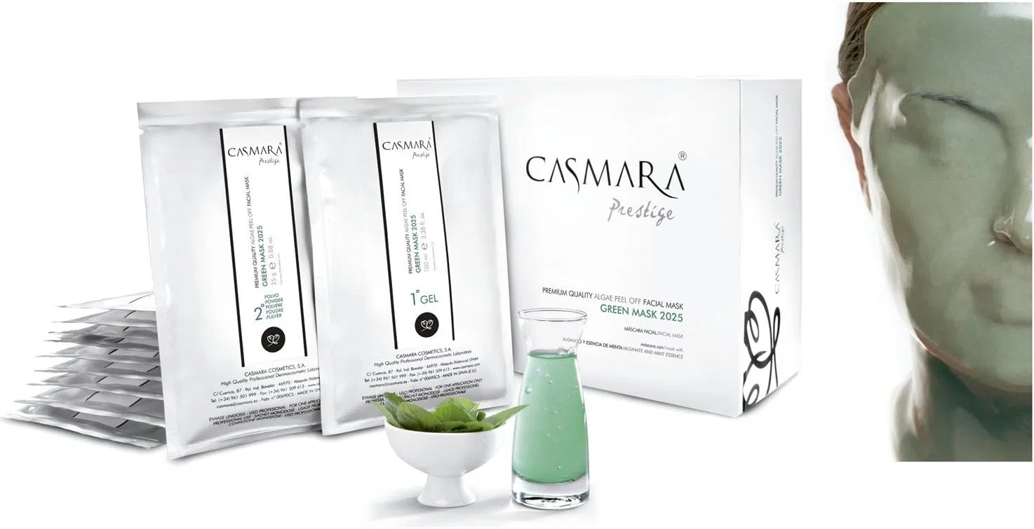 Маска для лица Aglex — Пленка CASMARA Algae Peel Off Mask, 10 доз, зеленая