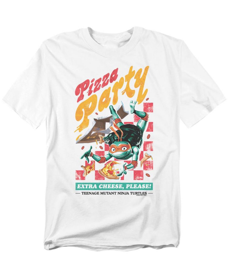 

Футболка Big & Tall TMNT Mutant Mayhem Mikey Pizza Party TEENAGE MUTANT NINJA TURTLES, White, Белый, Футболка Big & Tall TMNT Mutant Mayhem Mikey Pizza Party TEENAGE MUTANT NINJA TURTLES, White
