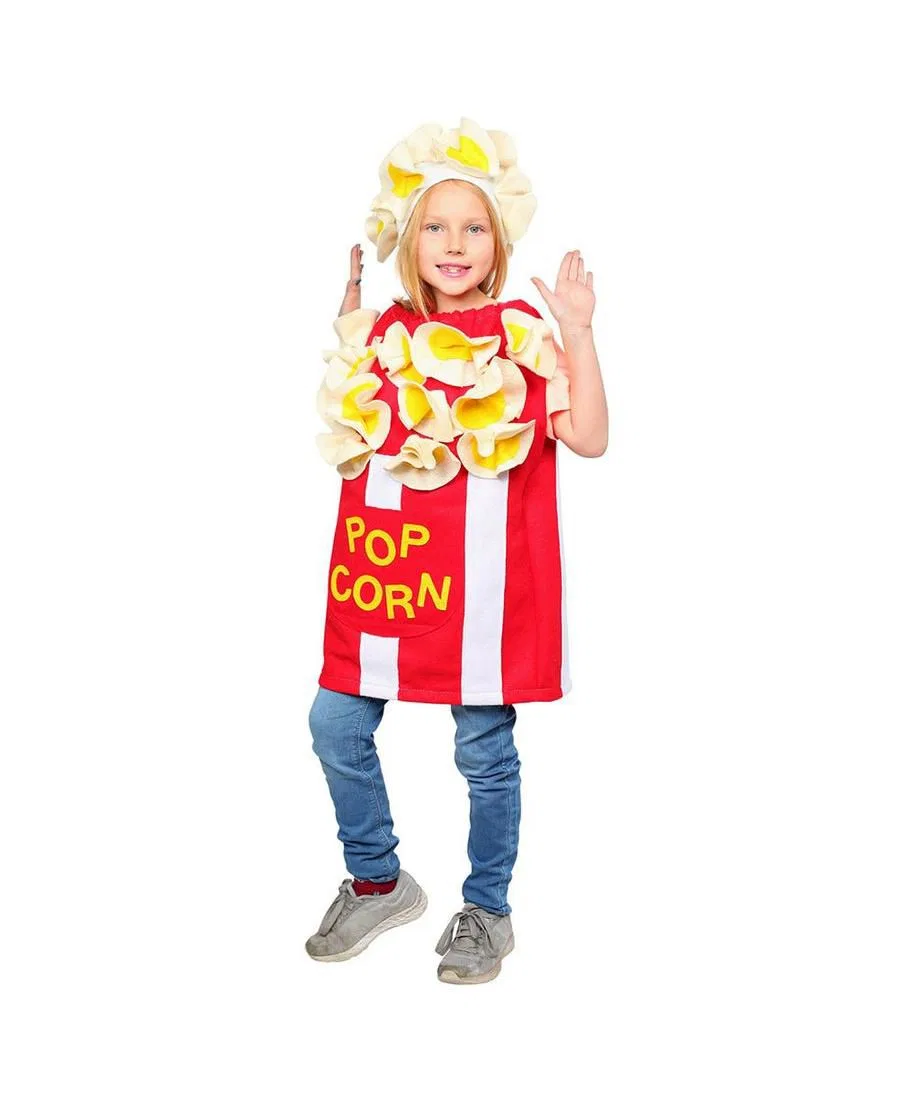 Детский костюм «Попкорн»: туника и шапка Dress Up America, красный — фото 2