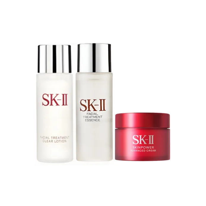 SK-II Набор пробников SK II Goddess Water Clear Lotion и крем-сыворотка Red Bottle для увлажнения и подтяжки кожи, Miracle Water 30ml+Clear Lotion 30ml+Moisturizing Cream 15g