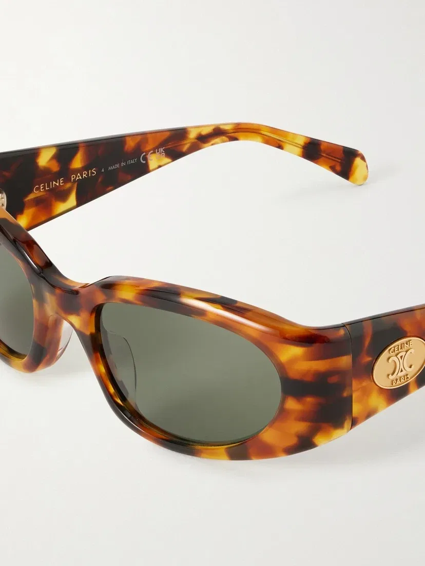 Солнцезащитные очки CELINE EYEWEAR Journey в круглой оправе, коричневый — фото 4