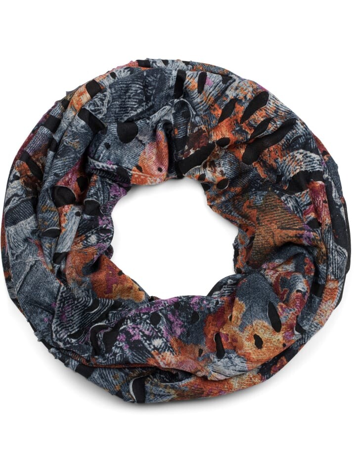 

Шарф styleBREAKER, цвет anthrazit/orange/violett