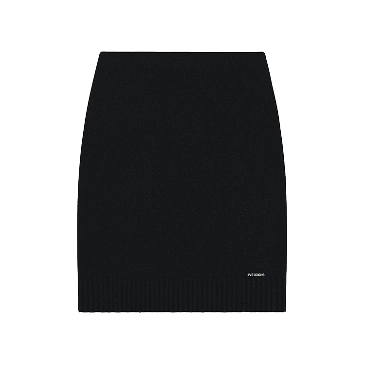 

Вязаная длинная юбка женская черная WE11DONE