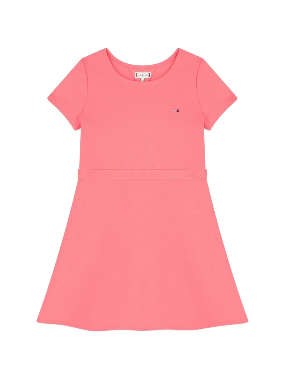 Незаменимое платье-скейтер с короткими рукавами Tommy Hilfiger Junior, розовый