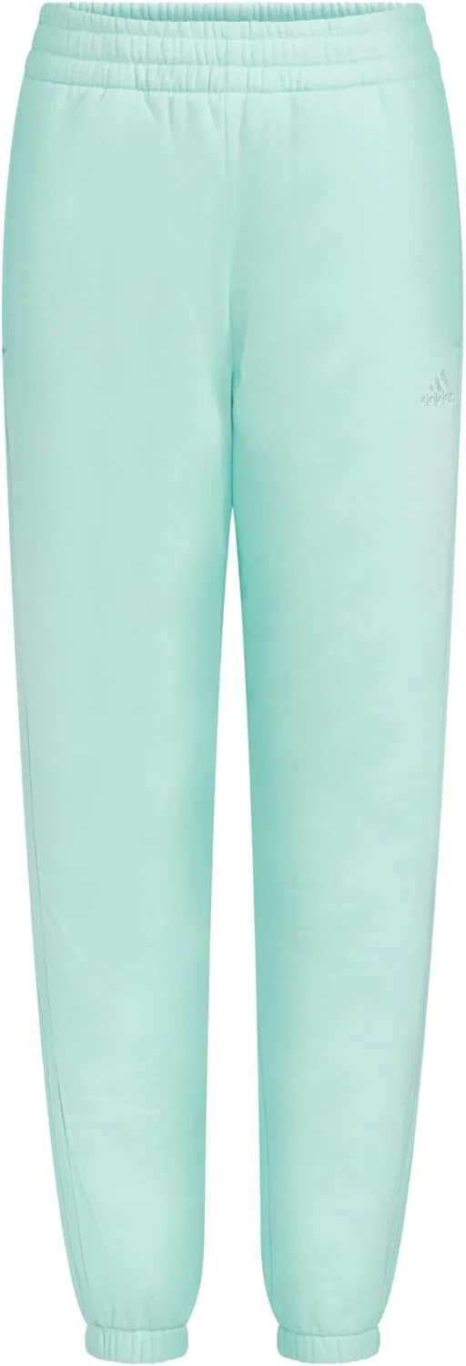 Детские хлопковые флисовые спортивные брюки Adidas, Aqua Blue