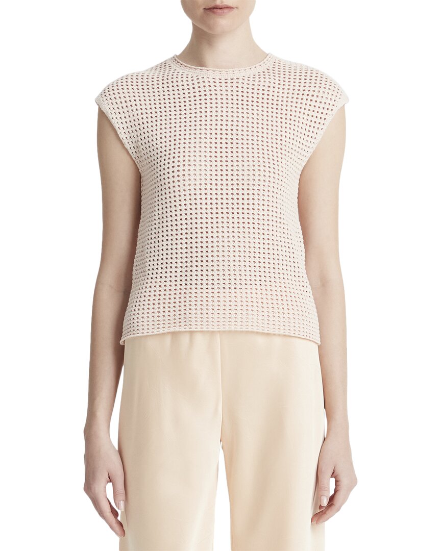 

Топ Vince Mesh Stitch Crew, розовый