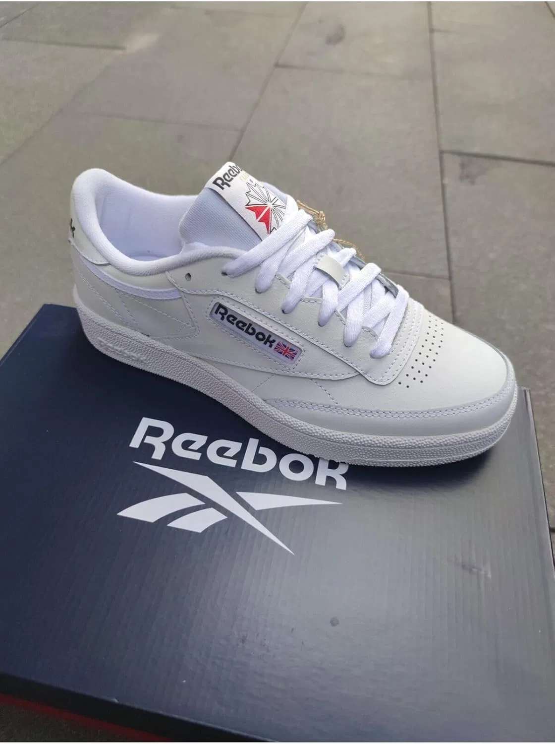 Женские кроссовки Reebok Club C 85 Lthr, White Cloud White Cloud White Core Black — фото 2