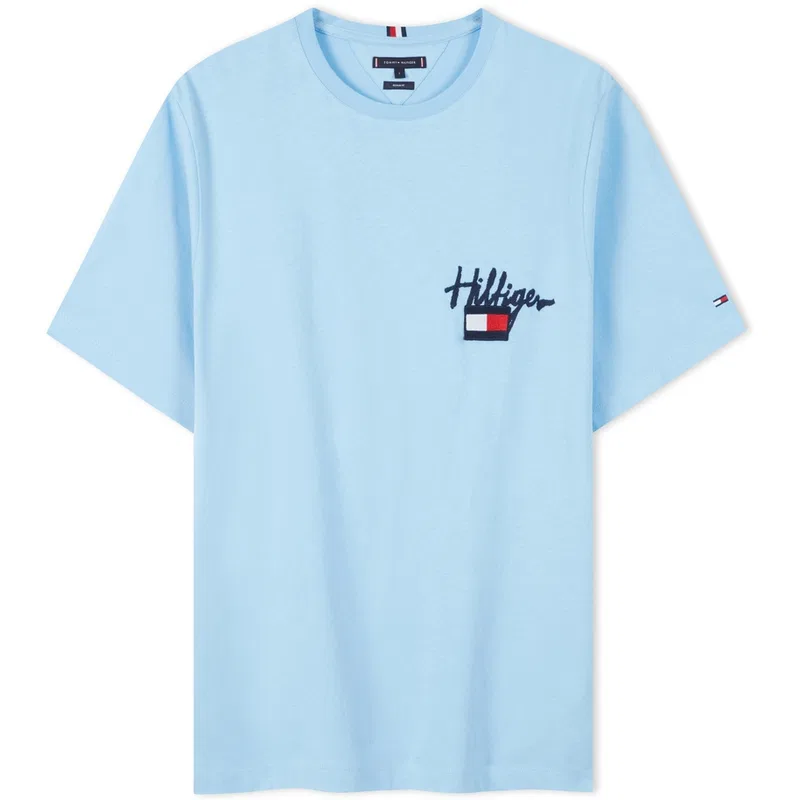 Футболка с круглым вырезом Tommy Hilfiger Sky Blue C1Z