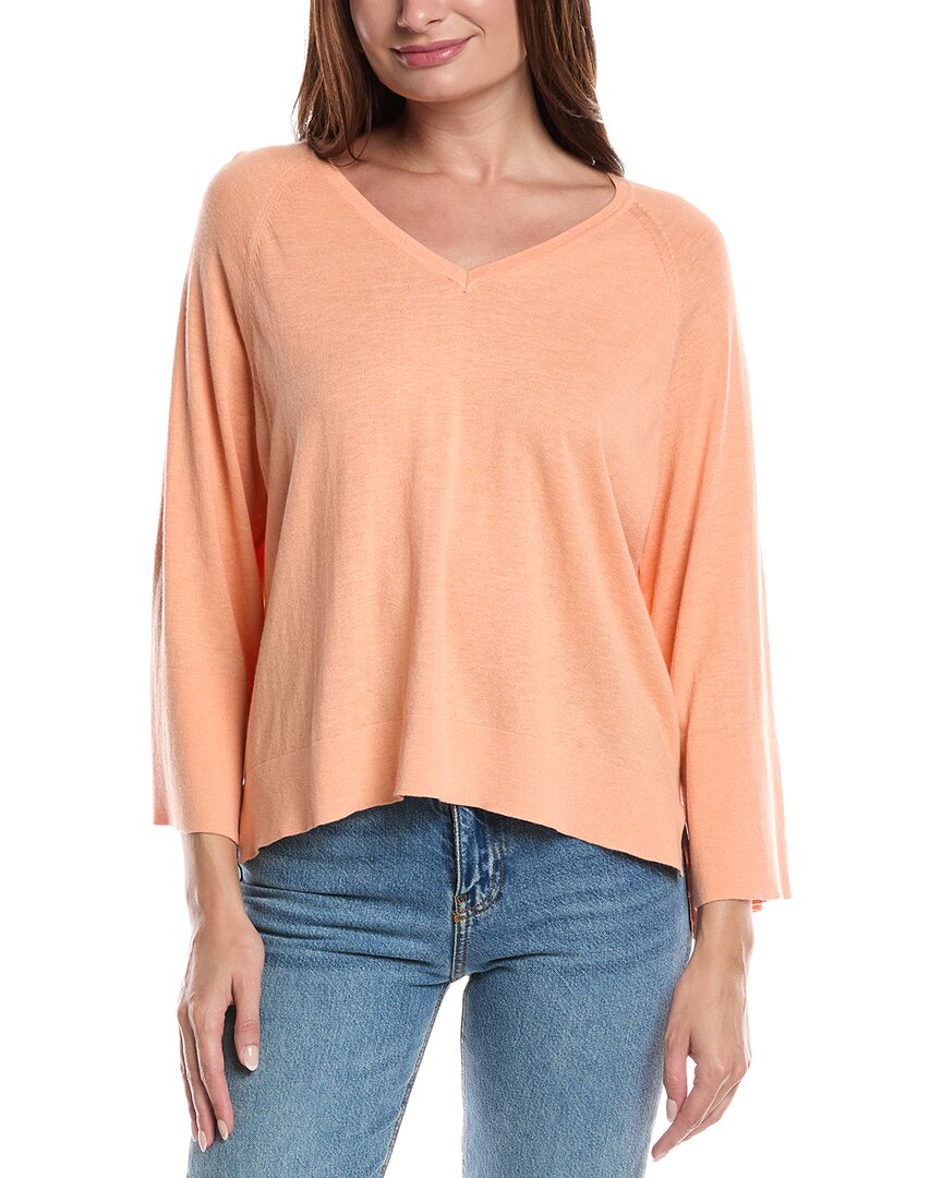 

Форте Кашемир Легкий свитер из смеси шелка и кашемира Forte Cashmere, оранжевый