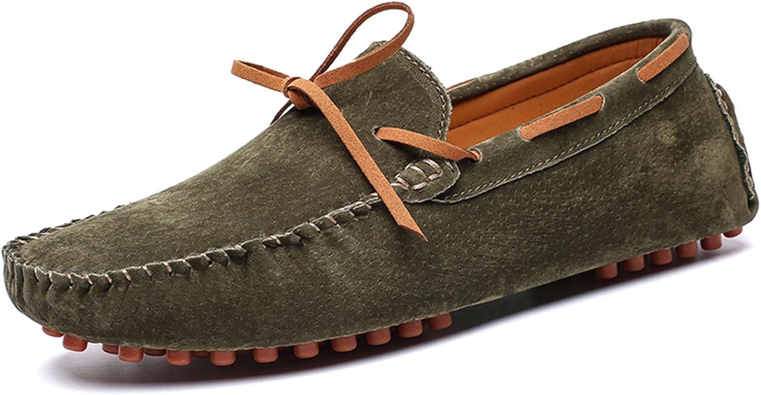 

Мужские лоферы DZBAJRQM, ручная работа, замшевые туфли, комфортные балетки, мужские прогулочные спортивные туфли, мужская обувь больших размеров 5-15 US, зеленый