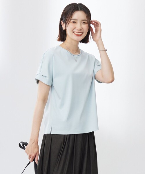 

Топ хлопковый с гладкой кружевной отделкой J.PRESS, зеленый