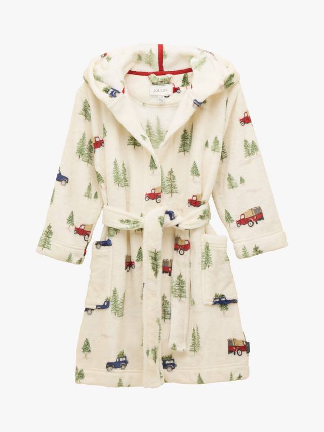 

Детский уютный халат с капюшоном Joules, Cream