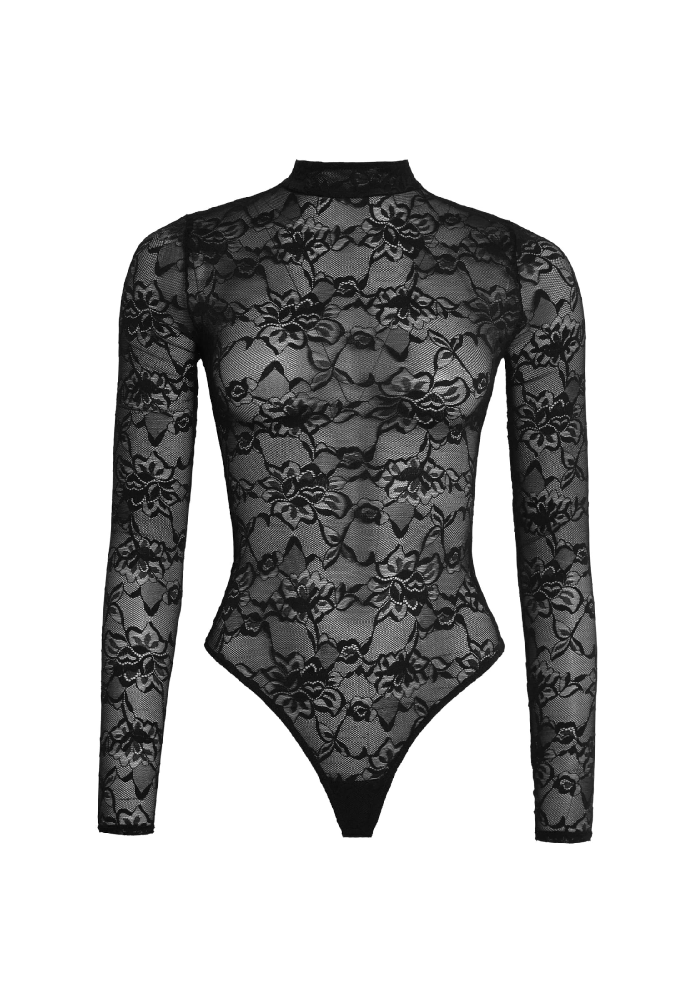 

OW Collection Боди-рубашка 'Lydia' в черном цвете