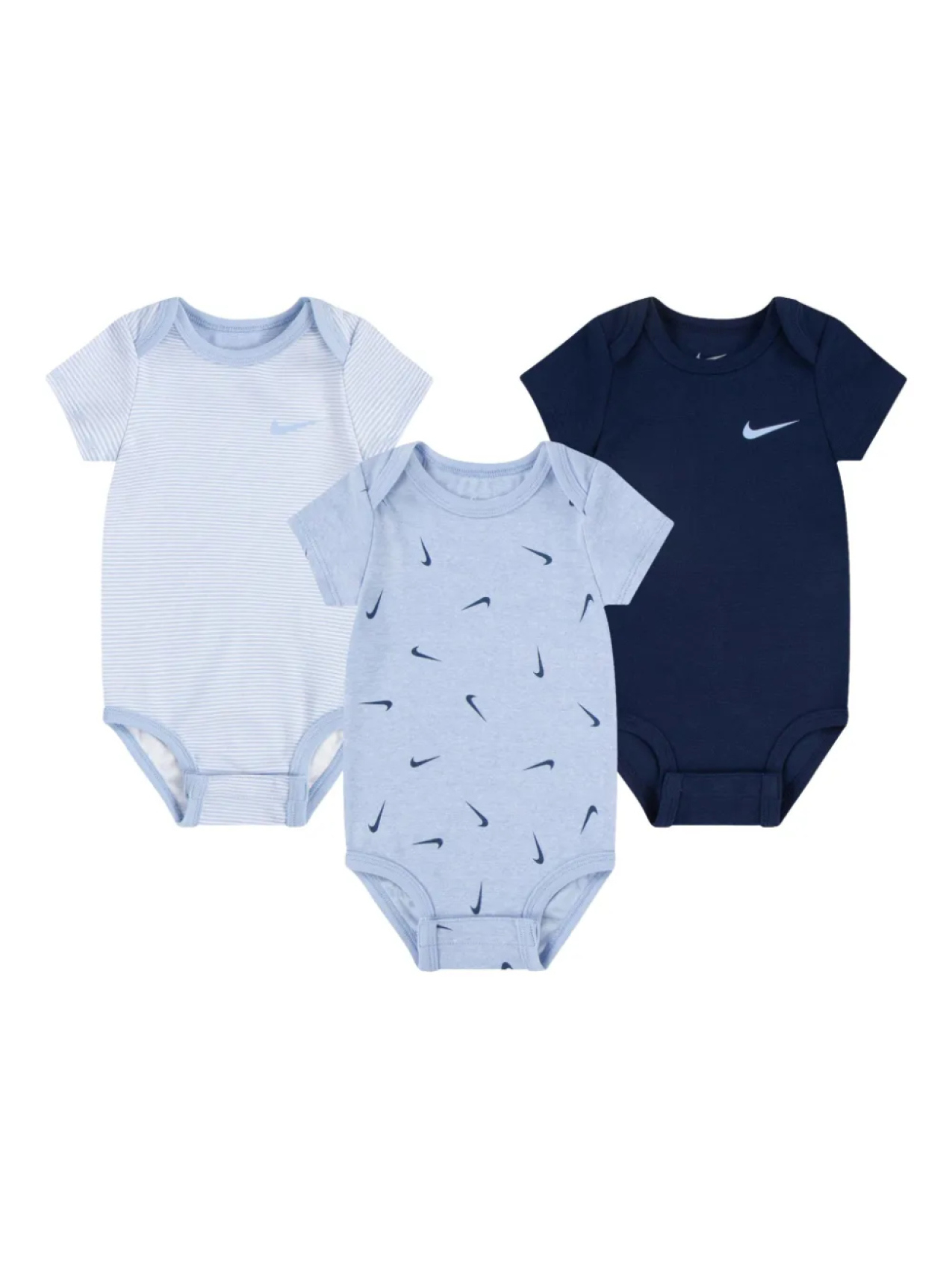 

Комплект боди с принтом «галочка» Nike Kids, синий