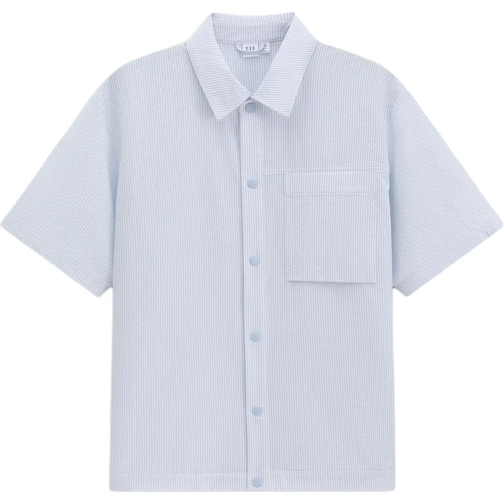 Рубашка с отложным воротником GAP Light Blue