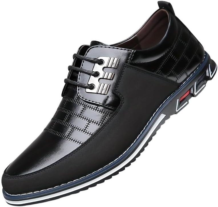 

Мужские удобные повседневные туфли большого размера с мягкой подошвой и противоскользящей поверхностью. Стильные и универсальные. Подходят для работы, офиса и использования на улице Fmshi, черный