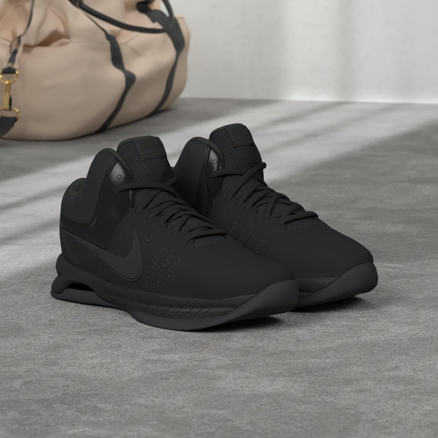 Мужские кроссовки Nike на шнуровке, черный — фото 2