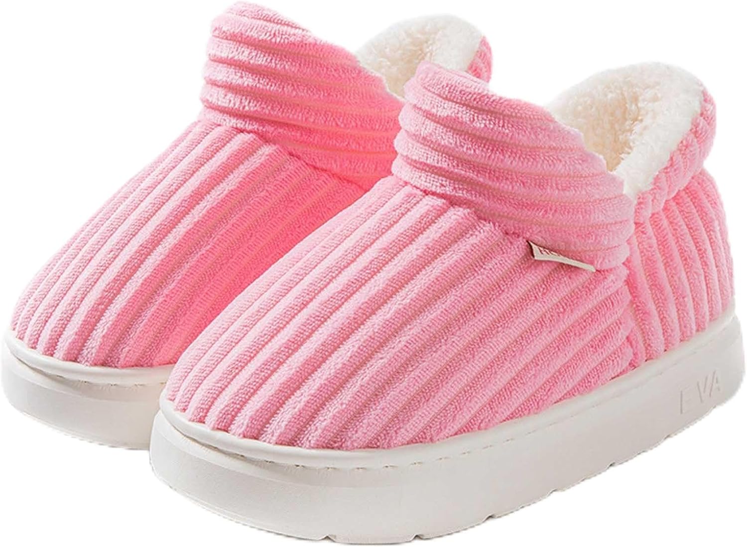 

Женские и мужские ботильоны-тапочки с плюшевой подкладкой, теплые для дома и улицы, удобные, с флисовой подкладкой и стелькой с эффектом памяти, с противоскользящей подошвой Generic, розовый