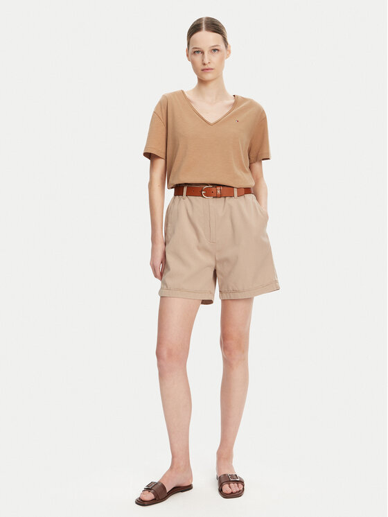 Футболка свободного кроя WW0WW43901 Tommy Hilfiger, бежевый — фото 2
